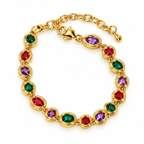 Mehrfarbiges Edelsteinarmband