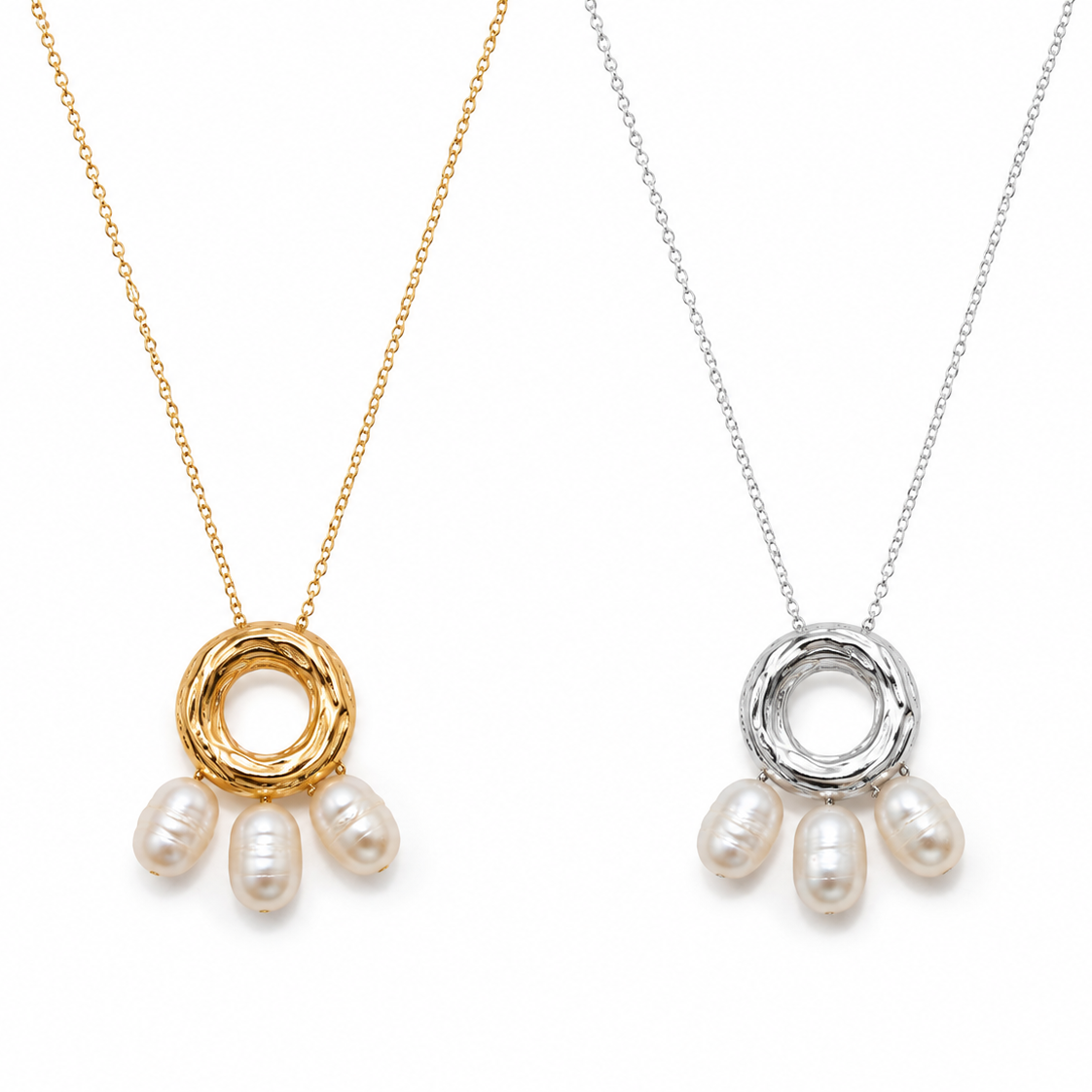 Halo pearl necklace